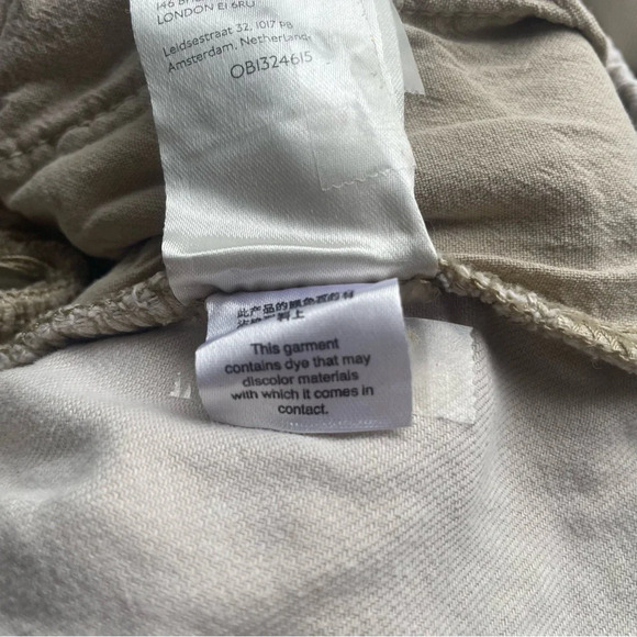 Free People We the Free Khaki High Waist Drawstring Wide Leg Pants 22456 - Picture 10 of 13